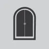 arched windows x 